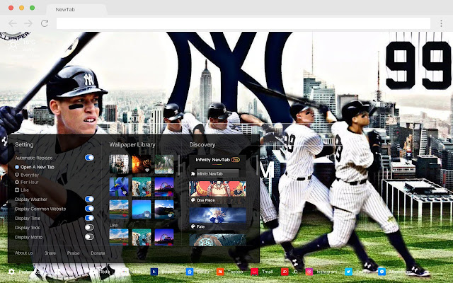 New York Yankees HD Popular New Tabs Theme