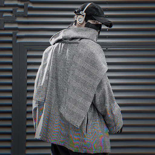 Title 4, Manteau en laine pour homme avec écharpe double...