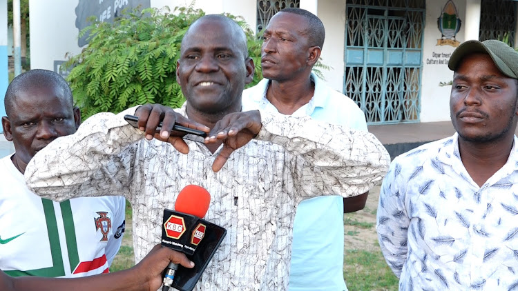 Gongoni MCA Albert Kiraga after a tournament in Gongoni, Magarini subcounty