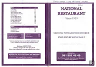 National Restaurant menu 2