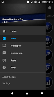 Glossy Blue Icons - náhled