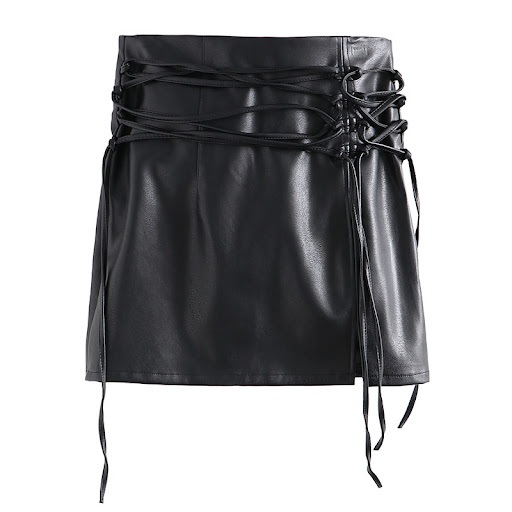 Title 6, Womens High Waist Bag Hip Skirt with Slit Stra...