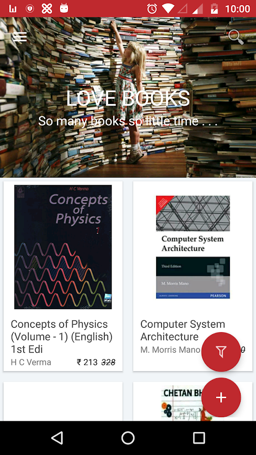 Android application BookSagar screenshort