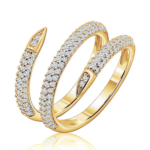 Title 8, Animal Paw Silver Zircon Ring, a unique and sty...