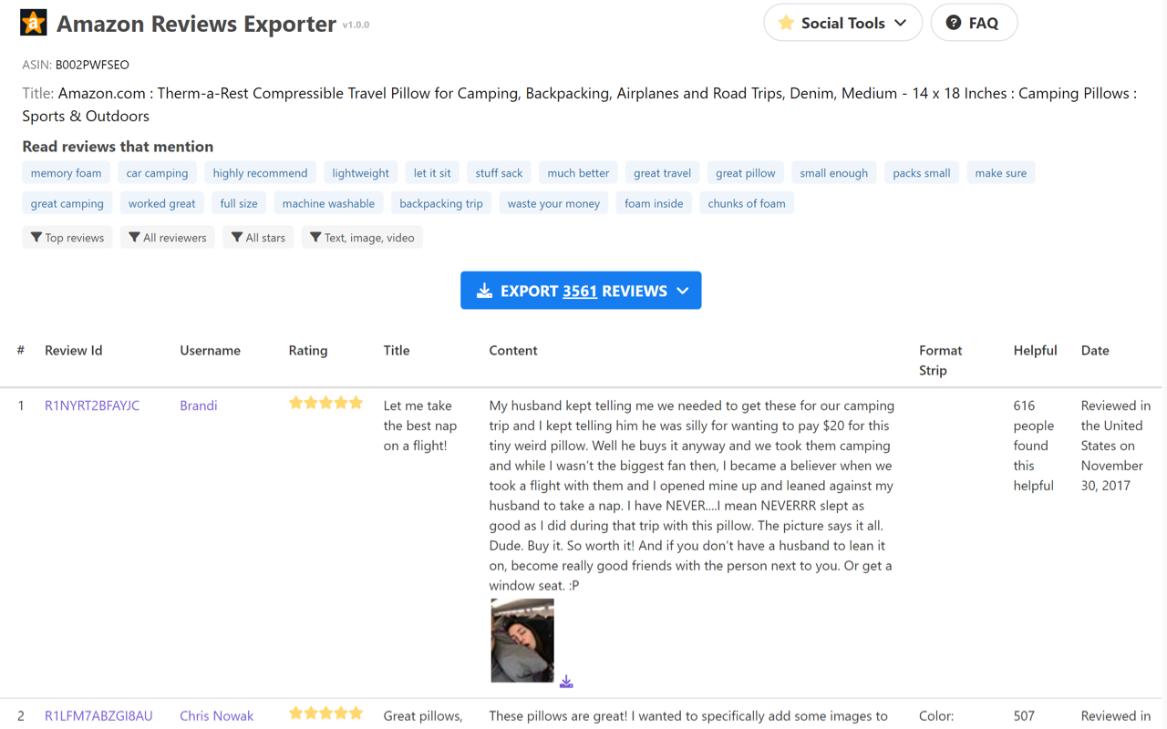 Amazon Reviews Exporter | Images & Videos Preview image 3