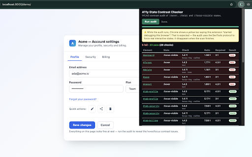 A11y State Contrast Checker screenshot 1