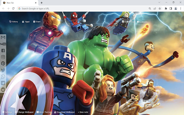 Lego Wallpaper chrome extension