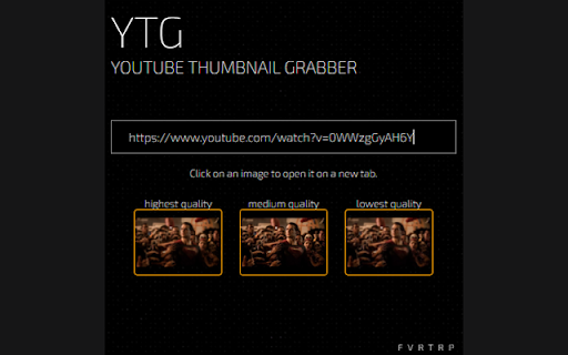 ytg - youtube thumbnail grabber