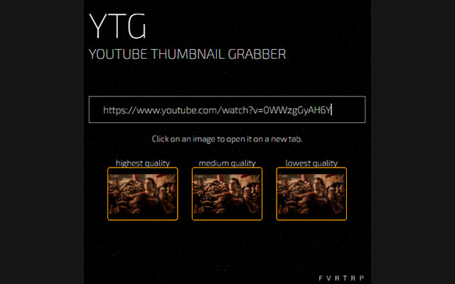 ytg - youtube thumbnail grabber chrome extension