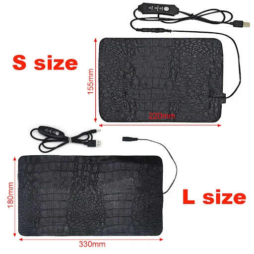 Pet Heating Pad Terrarium Reptile Heat Mat USB Electric Blanket Heater 3 Gear Adjustable Temperature Controller Incubato