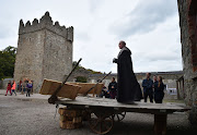 An actor entertains 'Game of Thrones' fans at the Winterfell Festival held at Castle Ward on September 16 2018 in Northern Ireland. Castle Ward doubles as Winterfell in the series.