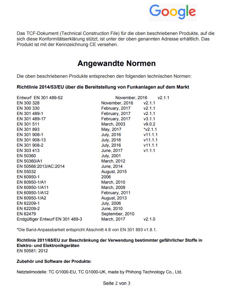 Déclaration de conformité 2016 (page 2)