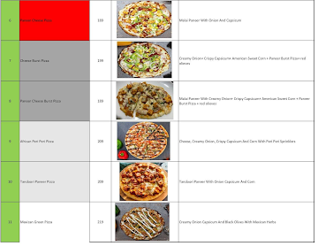 King PizzBurgzz menu 