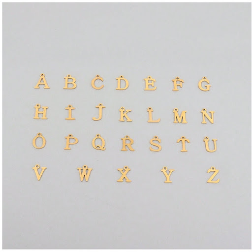 Title 1, 26-Letter Hanging Stainless Steel Letter Neckla...