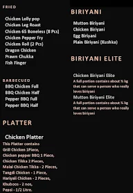 Minar Biriyani menu 2