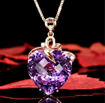 Amethyst pendant without chain