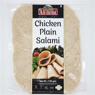 ALF-FARMS Alf Farms Chicken Plain Salami - 150 gm