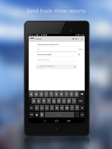 how to email lead list from snappis trade show app