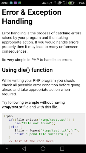 Learn PHP Complete Guide Offline