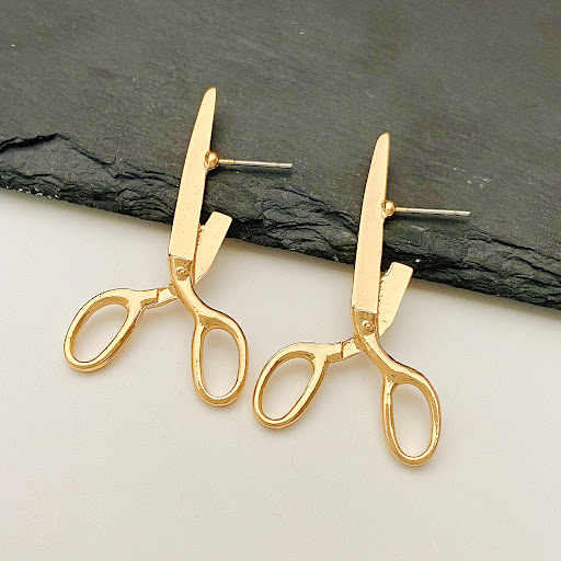 Title 3, Creative Fashion Jewelry Retro Scissors Ear Stu...