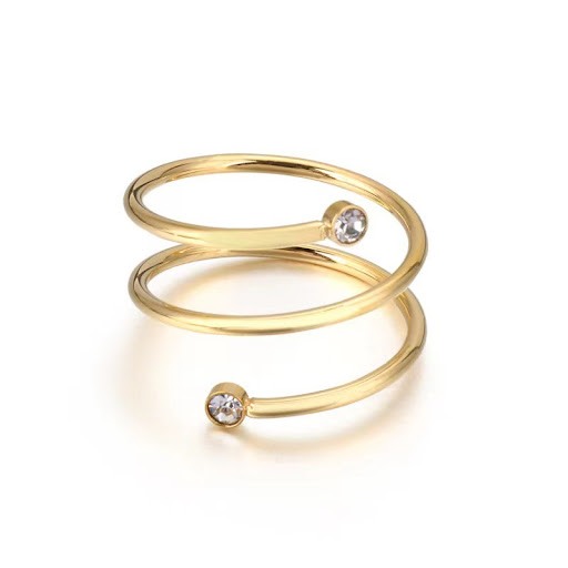 Title 5, New Simple And Generous Stainless Steel Ring. D...