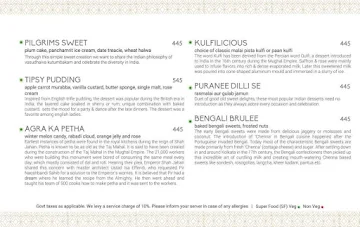 Saga - Cuisines Of India menu 