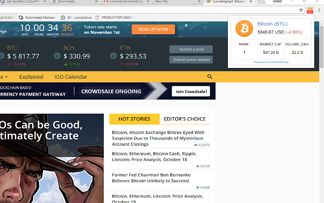 Bitcoin price chrome extension
