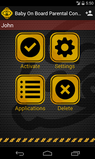 Baby On Board Parental Control