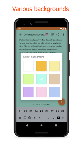 Screenshot SNotes: Speech To Text