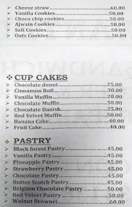 Cake Zone menu 1