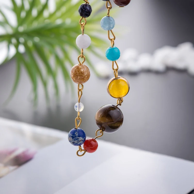 Damesmode Armband Kosmische Galaxy Zonnestelsel Acht Planeten. Een stijlvolle armband met een uniek design, perfect als cadeau.