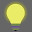 Light bulb hovering luminous effect