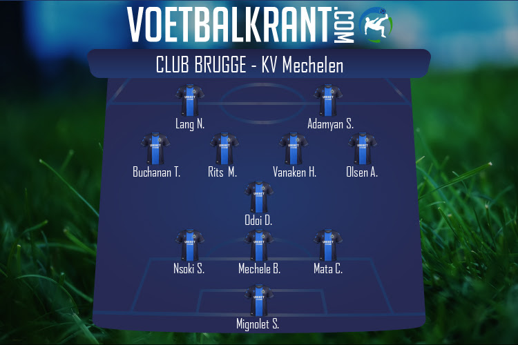 Opstelling Club Brugge | Club Brugge - KV Mechelen (10/04/2022)