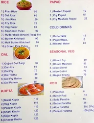 Rajasthani Rasoi menu 1