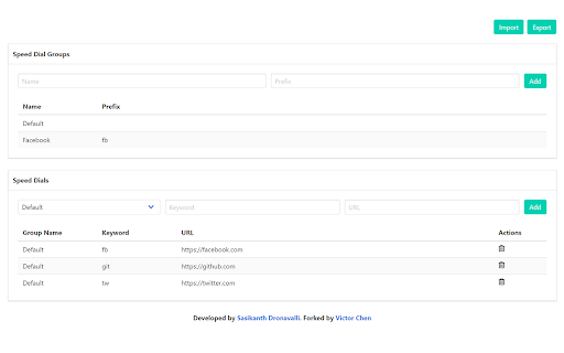 Keyword Speed Dial