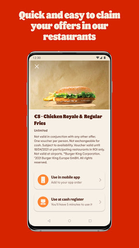 Screenshot Burger King® Ireland