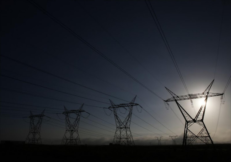 Eskom's National Grid Pylons outside Koeberg Nuclear Power Station. File photo.