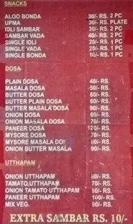 South Indian Dosa Point menu 1