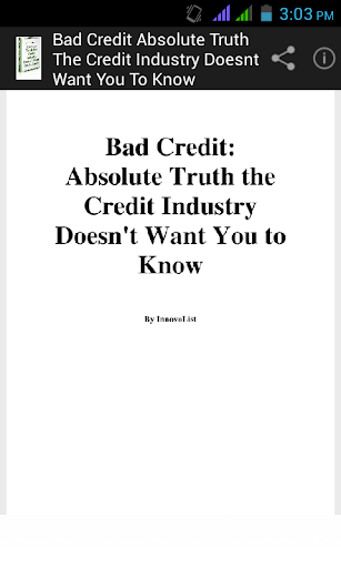 Bad Credit - Absolute Truth.