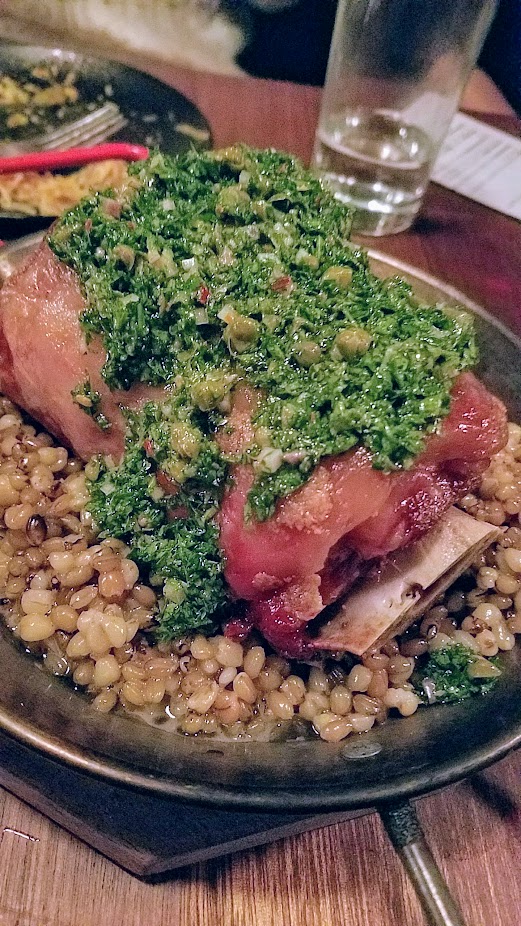 Bar Casa Vale, Bar Casa Vale, Grilled Lamb Neck with green wheat harira and salsa verde