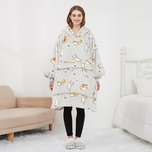 Title 10, USB Electric Heating Blanket Hooded Lazy Blanket