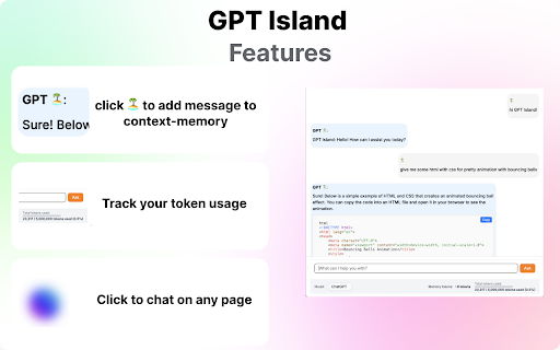 GPT Island 🏝️ – AI Chat on Any Webpage (ChatGPT & DeepSeek) screenshot 4