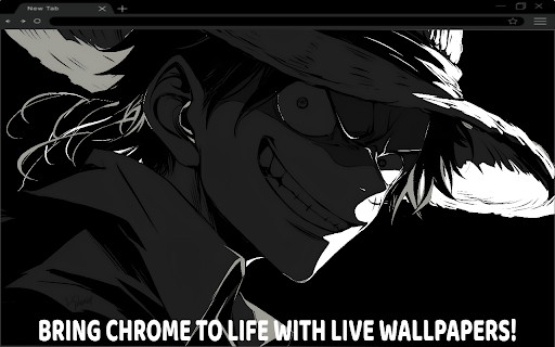 Dark Luffy Smile Silhouette Black Background Live Wallpaper
