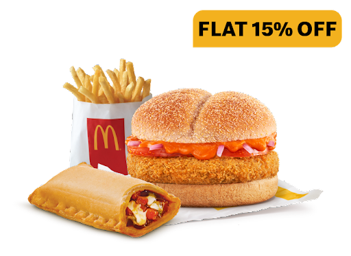 McAloo Tikki + Veg Pizza McPuff + Fries (R)