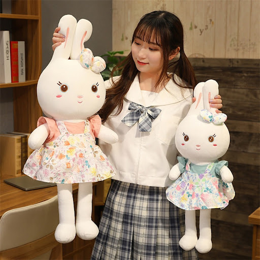 Title 2, Childrens Floral Skirt with Cute Rabbit Plush ...