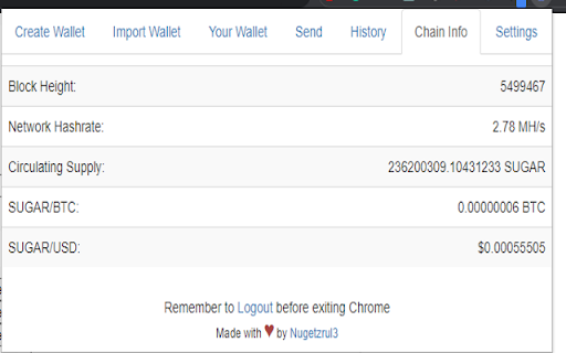 Sugarchain Wallet Extension