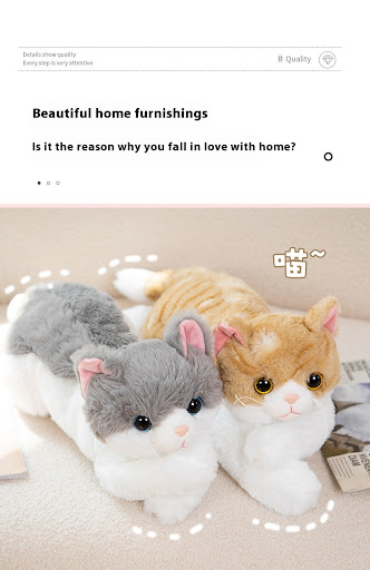 Title 6, Simulation Cat Kitty Doll Pet Toy Alien Cat Plu...