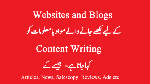 Content Writing Meaning in Urdu