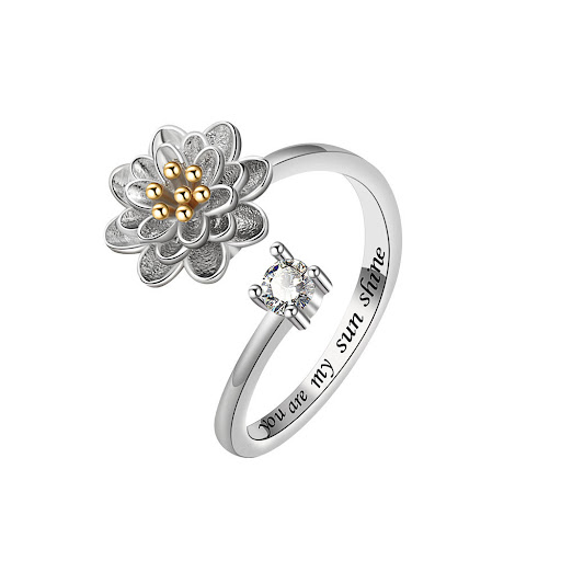 Title 6, Womens Adjustable Anxiety Relief Open Ring, St...