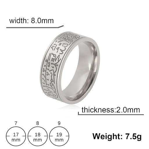 Title 9, Stylish and Simple Stainless Steel Ring for Men...